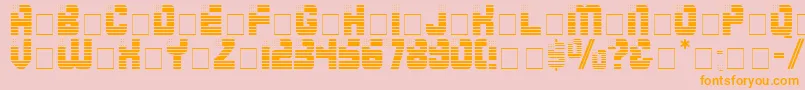 Więcej informacji o czcionce FourthDisplayCapsSsi Czcionka FourthDisplayCapsSsi – pomarańczowe czcionki na różowym tle