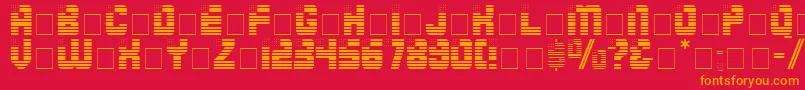 FourthDisplayCapsSsi Font – Orange Fonts on Red Background