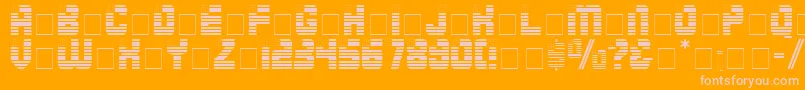 フォントFourthDisplayCapsSsi – オレンジの背景にピンクのフォント