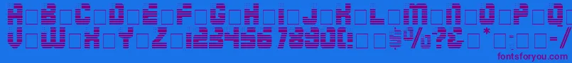FourthDisplayCapsSsi Font – Purple Fonts on Blue Background