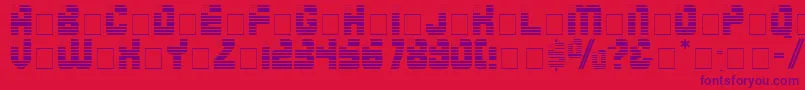 FourthDisplayCapsSsi Font – Purple Fonts on Red Background