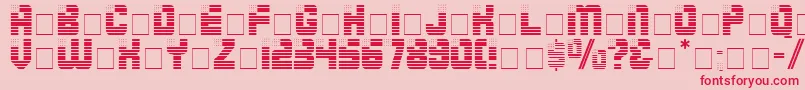 フォントFourthDisplayCapsSsi – ピンクの背景に赤い文字