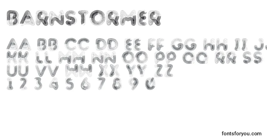 Schriftart Barnstormer – Alphabet, Zahlen, spezielle Symbole