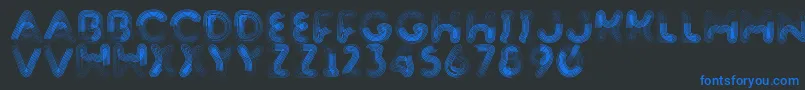 Barnstormer Font – Blue Fonts on Black Background
