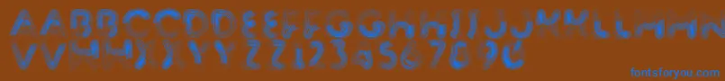 Barnstormer Font – Blue Fonts on Brown Background