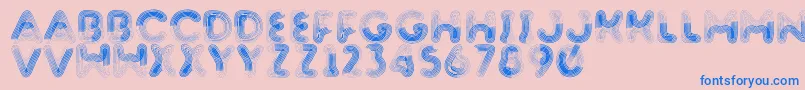 Barnstormer Font – Blue Fonts on Pink Background