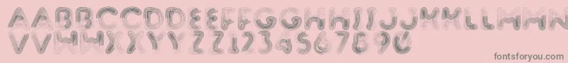 フォントBarnstormer – ピンクの背景に灰色の文字