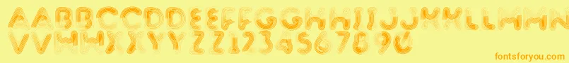 Barnstormer Font – Orange Fonts on Yellow Background