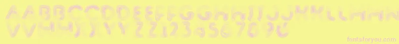 Barnstormer Font – Pink Fonts on Yellow Background