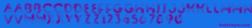 Barnstormer Font – Purple Fonts on Blue Background