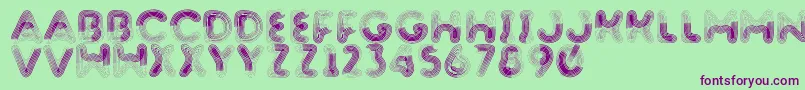 Barnstormer Font – Purple Fonts on Green Background