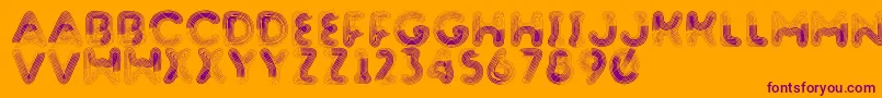 Barnstormer Font – Purple Fonts on Orange Background