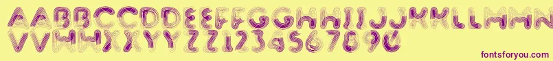 Barnstormer Font – Purple Fonts on Yellow Background