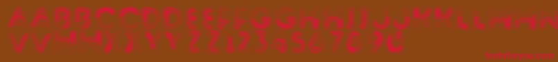 Barnstormer Font – Red Fonts on Brown Background