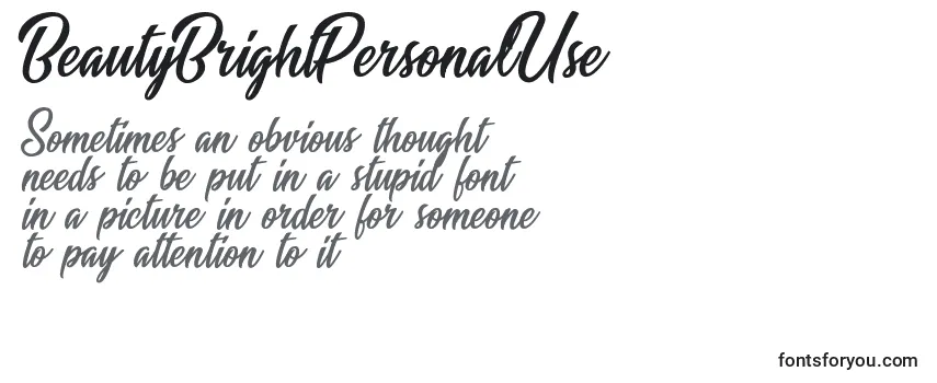 BeautyBrightPersonalUse Font