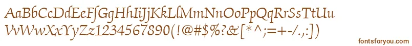 ItcZapfChanceryLtLight Font – Brown Fonts on White Background