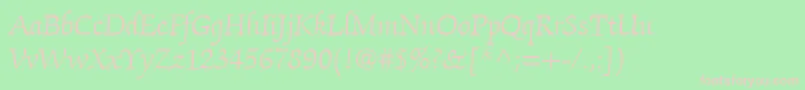 ItcZapfChanceryLtLight Font – Pink Fonts on Green Background