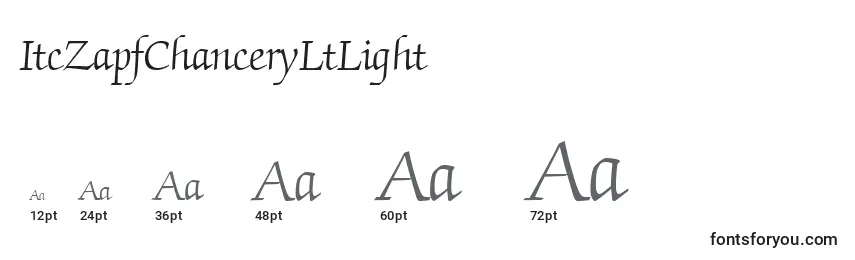 ItcZapfChanceryLtLight Font Sizes