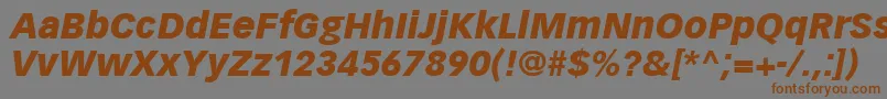 Шрифт VectoraLt96BlackItalic – коричневые шрифты на сером фоне