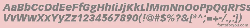 VectoraLt96BlackItalic Font – Gray Fonts on Pink Background