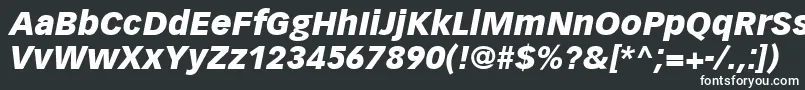 VectoraLt96BlackItalic-Schriftart – Weiße Schriften auf schwarzem Hintergrund