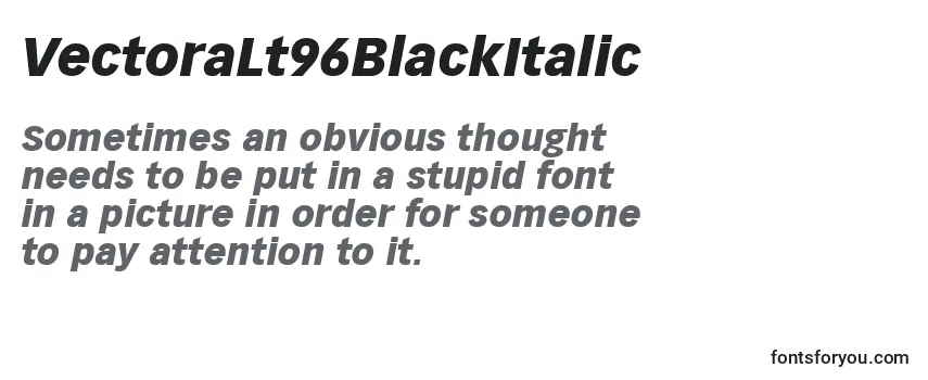 VectoraLt96BlackItalic Font
