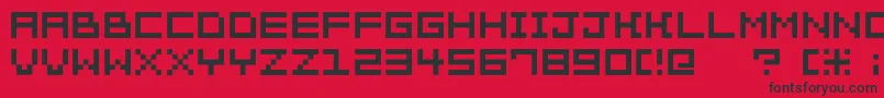 fuente Pixelation – Fuentes Negras Sobre Fondo Rojo