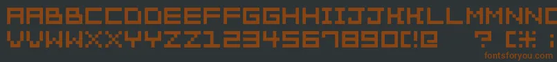Pixelation Font – Brown Fonts on Black Background