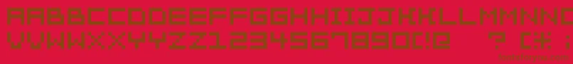 Pixelation Font – Brown Fonts on Red Background