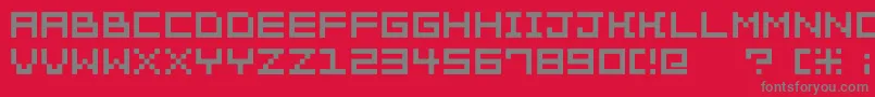 fuente Pixelation – Fuentes Grises Sobre Fondo Rojo