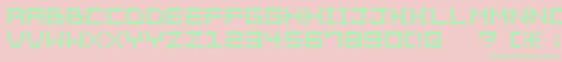 Pixelation Font – Green Fonts on Pink Background