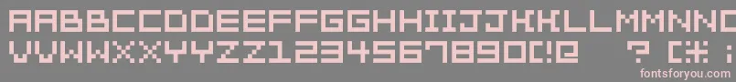 Pixelation Font – Pink Fonts on Gray Background