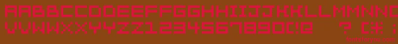 Pixelation Font – Red Fonts on Brown Background