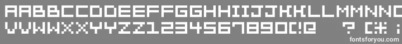 Pixelation Font – White Fonts on Gray Background