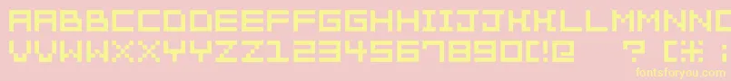 Pixelation Font – Yellow Fonts on Pink Background
