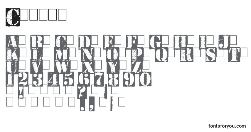 Schriftart Carton – Alphabet, Zahlen, spezielle Symbole