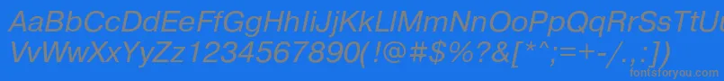 PragmaticacItalic Font – Gray Fonts on Blue Background