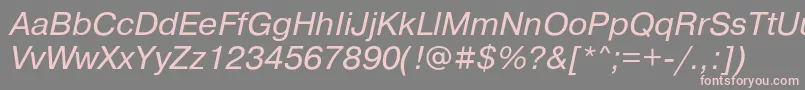PragmaticacItalic Font – Pink Fonts on Gray Background