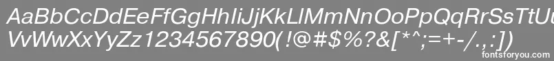 PragmaticacItalic Font – White Fonts on Gray Background
