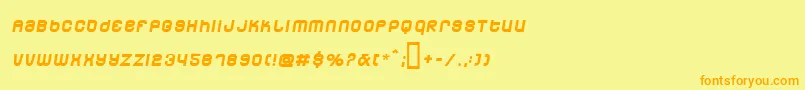Dunebug45mph Font – Orange Fonts on Yellow Background