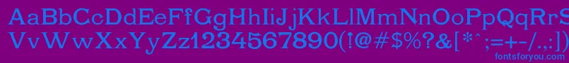 Chartrand Font – Blue Fonts on Purple Background