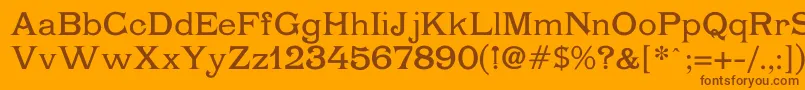 Chartrand Font – Brown Fonts on Orange Background