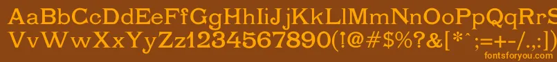 Chartrand Font – Orange Fonts on Brown Background