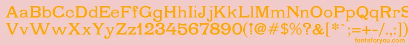 Chartrand Font – Orange Fonts on Pink Background