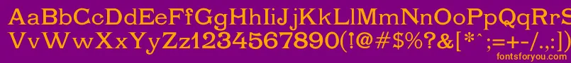 Chartrand Font – Orange Fonts on Purple Background