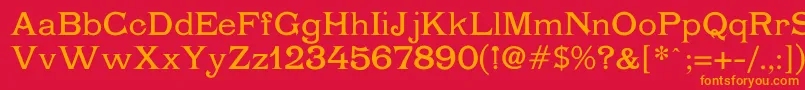 Chartrand Font – Orange Fonts on Red Background