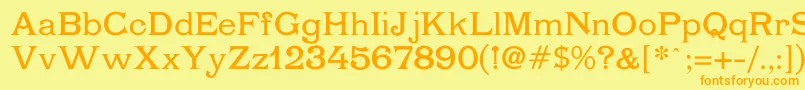 Chartrand Font – Orange Fonts on Yellow Background