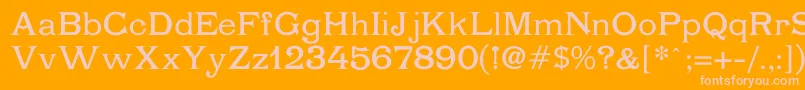 Chartrand Font – Pink Fonts on Orange Background