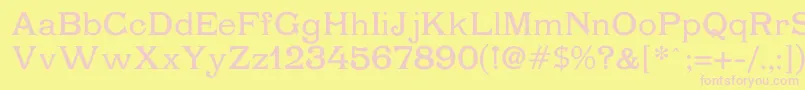 Chartrand Font – Pink Fonts on Yellow Background