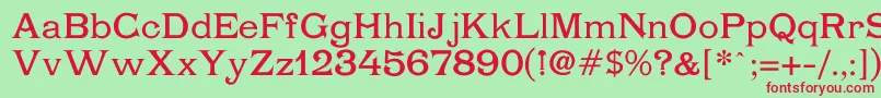 Chartrand Font – Red Fonts on Green Background